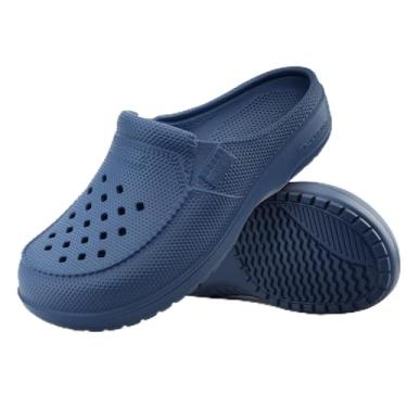 Imagem de Tamancos masculinos com suporte de arco, tamancos confortáveis para homens com palmilha acolchoada, chinelos ortopédicos unissex para fascite plantar, sapatos de jardim leves de EVA com sola