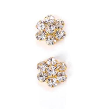 Imagem de Adesivos De Peito Sexy Com Flores E Strass Para Mulheres, Joias Corpor