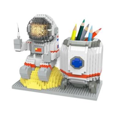 Imagem de Brinquedo De Blocos De Montar Micro Mini Astronauta Espacial Terra Par