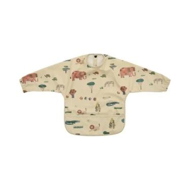 Imagem de Babador Impermeável De Manga Longa Para Crianças Com Bolso, Avental De