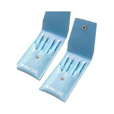 Imagem de Pinça De Sobrancelha Inclinada De Aço Inoxidável Colorida Para Remoção