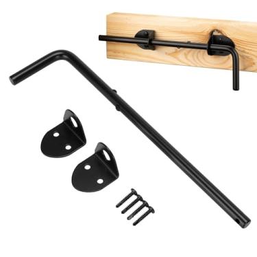 Imagem de Trava de portão, barra de dobradiças de 30,5 cm - Ferragens de rolha de portão de haste de queda resistente - para portas de substituição de PVC para piscina, trailer, fazenda, barco infantil