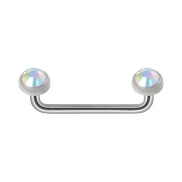 Imagem de Piercing Dermal De Titânio 14G Com Dupla Esfera E Cone Rosqueado Inter