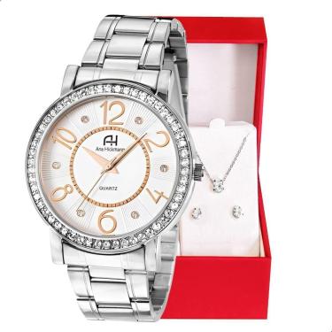 Imagem de Relógio Champion Ana Hickmann Analógico Aço Prata AH28900Q-Feminino