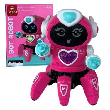 Imagem de Brinquedo Robô Aranha Dançarina Rosa Com Luz E Som - Castela