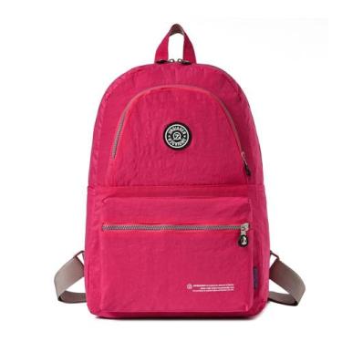 Imagem de Mochila Nylon Feminina Escolar Universitária Trabalho - Ninabag, Rosa