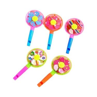 Imagem de Brinquedo De Plástico Colorido Com Apito E Catavento 6.5x12.5cm Para L
