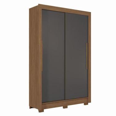 Imagem de Guarda Roupa Solteiro 2 portas de correr Lapa Jatobá Grafite - Santos 