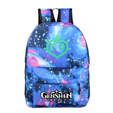 Imagem de Mochila Genshins Impacts Zhonglis Cartoon Kids School - Yiweisai