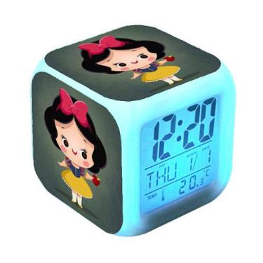 Imagem de Despertador digital LED Snow Whites Square 8x8x8cm - yiweisai