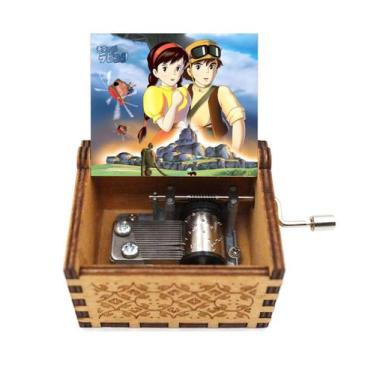 Imagem de Music Box Castle in the Sky Wood, tema de anime, manivela - yiweisai