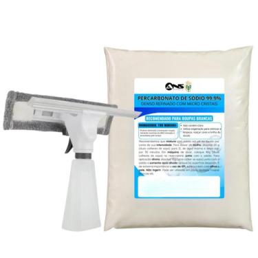Imagem de Kit Completo Percarbonato de sódio 1kg Limpador de Azulejos Janelas - 
