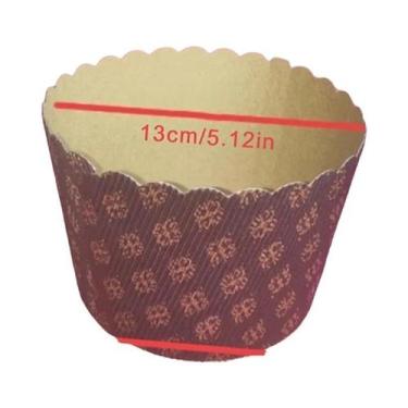 Imagem de Forma De Papel Para Panettone De Natal, 5 Peças, Bandeja Em Formato De