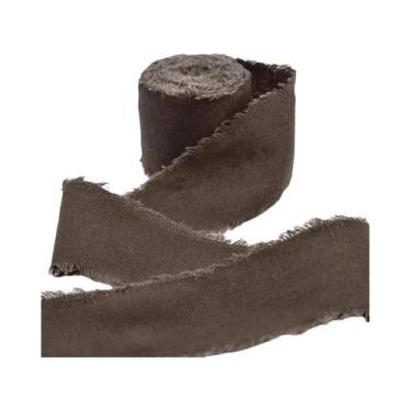 Imagem de Fita De Algodão E Linho Com Bordas Desfiadas, 4CMx5M, Para Buquês De C