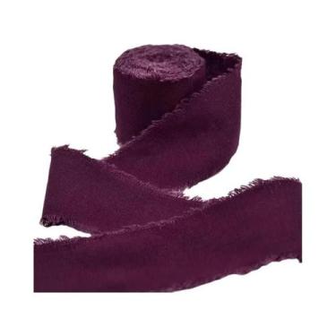 Imagem de Fita De Algodão E Linho Com Bordas Desfiadas, 4CMx5M, Para Buquês De C