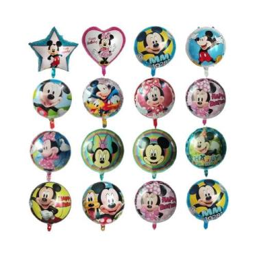 Imagem de Balões Mickey E Minnie Mouse 10-50pcs Em Papel Alumínio Para Decoração