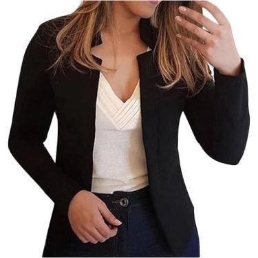 Imagem de Cardigan Feminino de Tricô - Coleção Outono/Inverno 2023, BR-G2, Preto