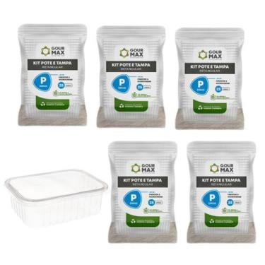 Imagem de Pote Descartável 350ml 120un Empilhavel BPA Free C/ Vedação Marmita Fi