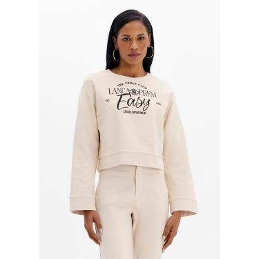 Imagem de Moletom Cropped Estampa Localizada Manga Longa-Feminino