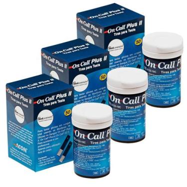 Imagem de Tiras Reagentes Medidor Glicemia Diabetes On Call Plus II com 150 Unid