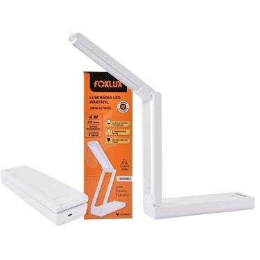 Imagem de Luminária Led Portátil Foxlux Branco 4w