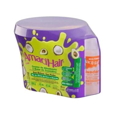 Imagem de Creme Alisante Amacihair Liso Baldinho 220G - Embelleze