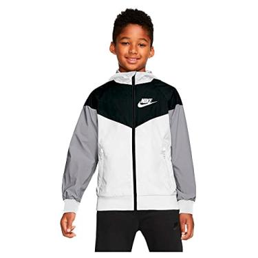 Imagem de Nike Sportswear Windrunner Big Boys Jacket White/Black/Wolf Grey
