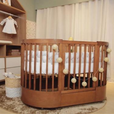 Imagem de Berço Wave Evolutivo 3 em 1 com Colchão Fase 1 e Fase 2 Divicar Móveis