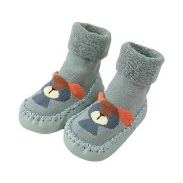 Imagem de Meias De Inverno Para Bebês Com Solas De Borracha, Pantufas Quentes E 