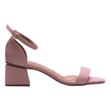Imagem de Sandalia Vizzano Feminina Salto Baixo Grosso Metalizado-Feminino