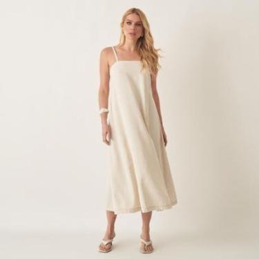 Imagem de Vestido Midi Linho Alças Amplo-Feminino