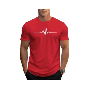 Imagem de Camiseta Masculina De Verão Respirável Com Gola Redonda E Estampa De E