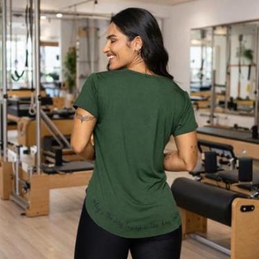 Imagem de Blusa Feminina Karina Viscolycra com Silk nas Costas Conforto Leveza e Estilo Fitness Casual-Feminino