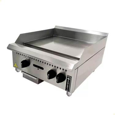 Imagem de Chapa A Gás Industrial De Mesa Venâncio Inox Manual 60cm Prime 8mm Profissional Pcm060g-mea 21437