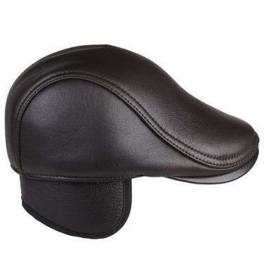 Imagem de Boina Masculina Oem Estilo Italiano Modelo Liso Inverno em Material Sintético Preto