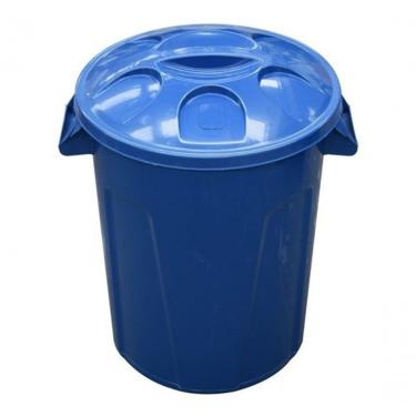 Imagem de Balde para Resíduos Balde 60 Litros com Tampa Cores em Polipropileno de Alto Impacto Empilhável para Gestão de Resíduos