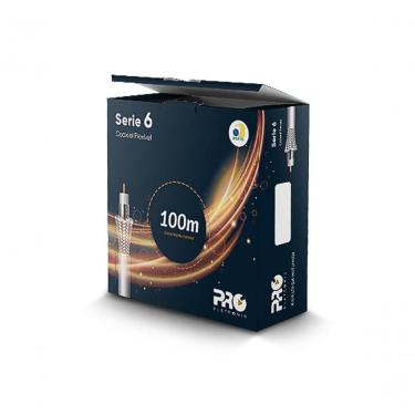Imagem de Cabo Coaxial RG6 Proeletronic CACO0660-01 para TV Via Satélite, Cabo Ou Digital Terrest...