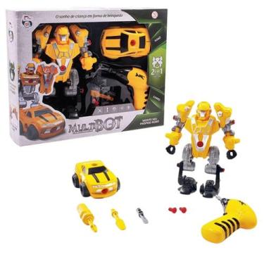 Imagem de Boneco Multibot Truck Transform 2em1 Robô e Caminhão Amarelo - Pica Pa
