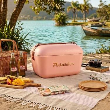 Imagem de Caixa Térmica Retrô Polarbox Cooler Portátil Praia Piscina Camping 12L