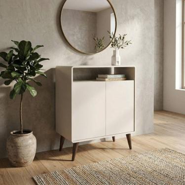 Imagem de Balcão Multiuso 700x925x400 Mm 2 Portas Curve Off White