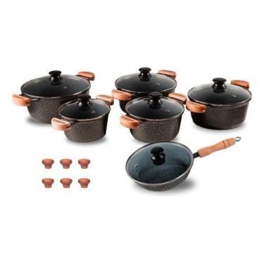 Imagem de Jogo De Panelas Com Frigideira Cerâmica Antiaderrente 6 Peça - DIVIFOR