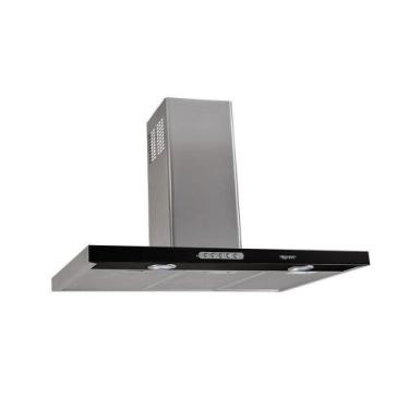 Imagem de Coifa de Parede Retangular 75cm Slim Terim Preto Com Inox 110V, 110V