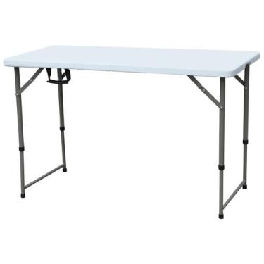 Imagem de Mesa Dobrável Multiuso 1,20m Otello DOB-BR1, Branco, 120x60