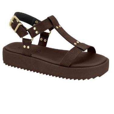 Imagem de Sandalia moleca papete ref 5489.125.5881 feminino, 35, Chocolate