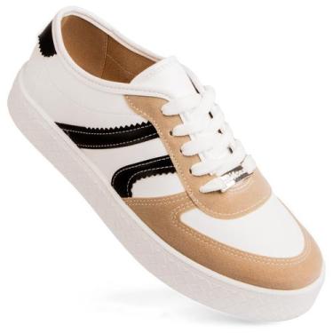 Imagem de Tênis Moleca Feminino Casual Conforto Dia a Dia Moda 5712, Branco, 37