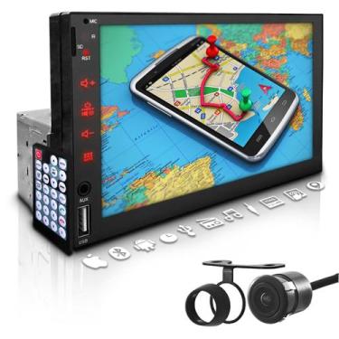 Imagem de Central Multimídia Universal Radio Mp5 Bt 1 Din 7 Espelha Câmera de Ré