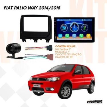 Imagem de Kit Multimidia 7 MP5 Espelhamento Camera Moldura Palio Conector - m7