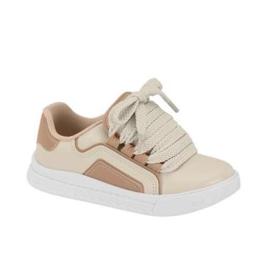 Imagem de Tênis Infantil Molekinha Com Cadarço Largo Branco Off, Branco off, 27