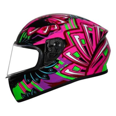 Imagem de Capacete Helt Polar Race Flower Rosa Feminino Fechado 60