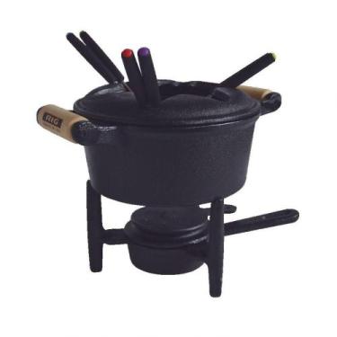 Imagem de Panela De Fondue A Álcool Completo Em Ferro Fundido 18Cm - RIG FUNDIDO